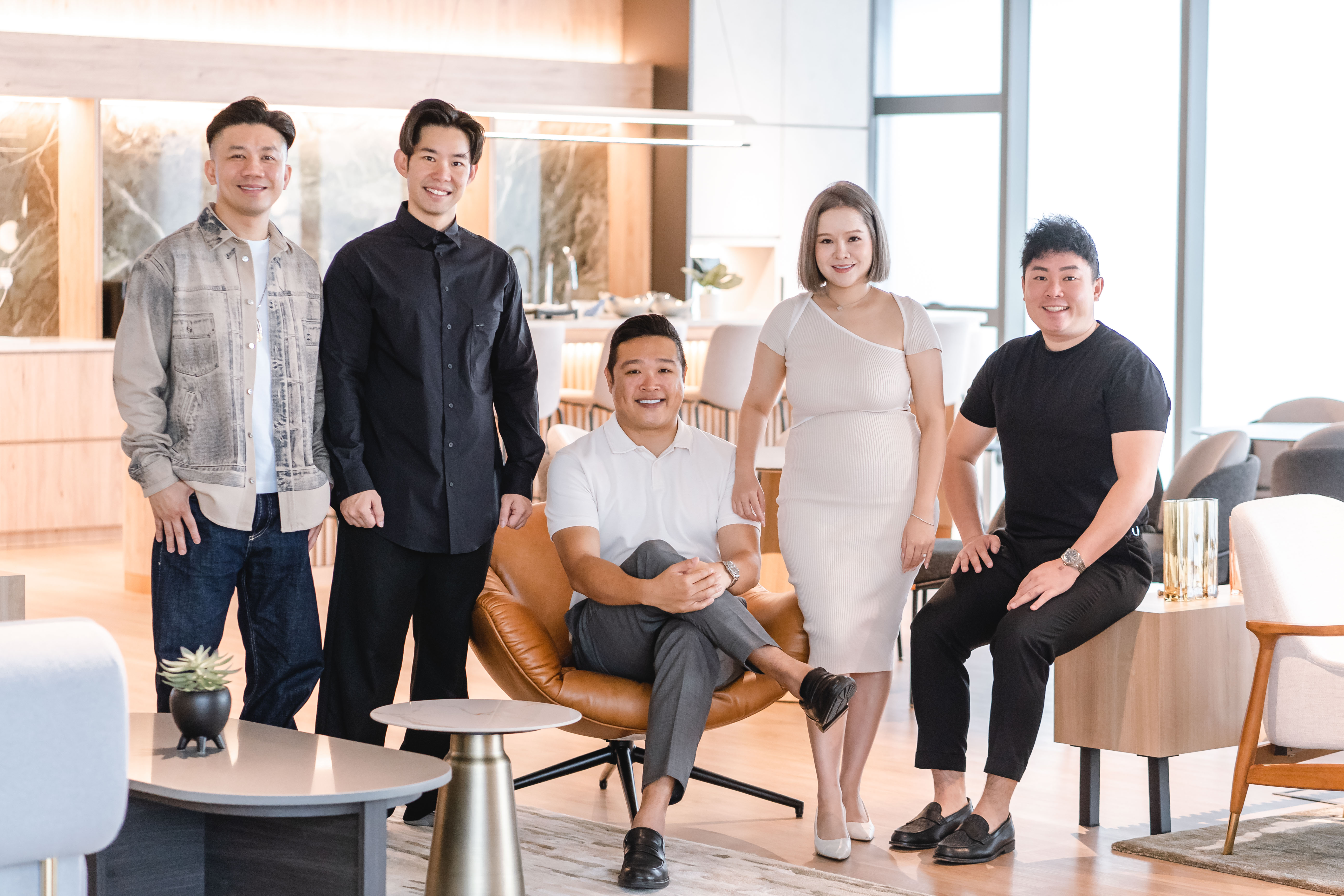 Kenny Neo with KND team leaders at showroom